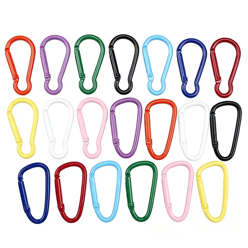 Custom D Shape Mini Aluminum Alloy Carabiner Keychain Carabiner Hook Hiking Cheap Carabiner for Promotion Gifts