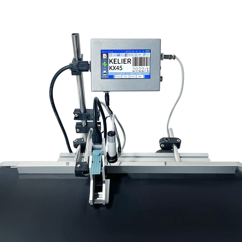 Kelier Automatic Inkjet Printer Continuous Expiry Date Coding Machine QR Code Bar Code TIJ Inkjet Printer