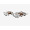 Luxurious and Fashionable Wooden Gift Box Black and White Dot Leather Home Decoration Jewelry Storage Box