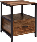 Wholesale Custom Brown Modern Extendable Bedside Cabinet with Drawer Storage Bedroom Furniture