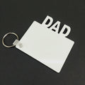 3 Inch Sublimation Wood MDF Dad Photo Frames with Keychain for Custom Father's Day Gifts
