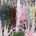 C-GWH003 Artificial Willow Leaves Green Plastic Faux Foliage Wall Hanging Willow Leaves Garland for Home Wedding Decoration