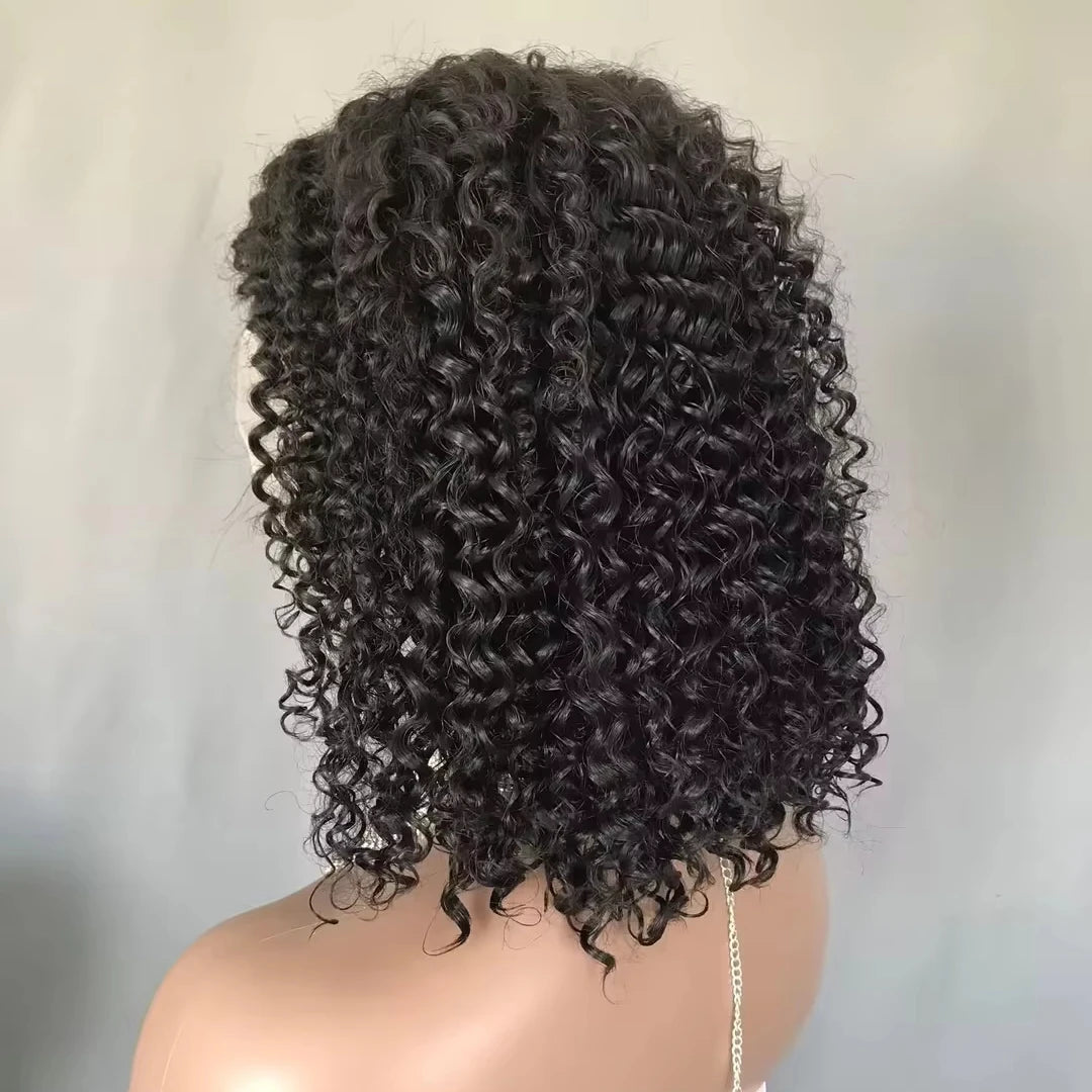 4x4 Lace Front Bob Cut Wig Water Wave  10 12 14  16Inch Cheap  Bob Wig Brazilian Human Hair Glueless  Bob Wig for Black Women