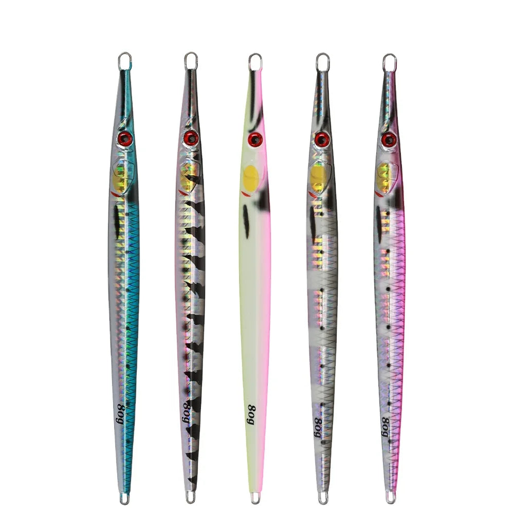 Jigging Pro 3D Coating 40g 60g 80g 100g 150g Long Cast Needle Jig  Fishing Lure Metal Vertical Jigging Lure for Saltwater