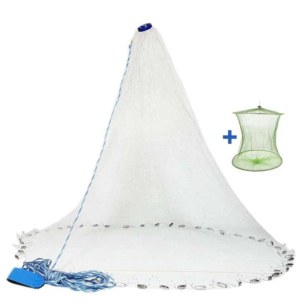 Hot Sale Fly Hand Cast Net Nylon Monofilament PP and PA Material Double and Single Knot Casting Fishing Nets
