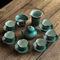 Japanese Kiln Baked Retro Domestic Living Room Tea Set Suit Ceramic Teapot Tea Cup Small Set Kung Fu Tea Set