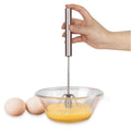 Custom Eco-Friendly Stainless Steel Mini Kitchen Egg Whisk Beater Hand Push Rotary Semi-automatic Food Processor Blender
