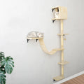 Latest Design Wall Mounted Cat Climbing Tower Frame Wooden Cat Furniture Wall Shelves Cat Wall Furniture Toys