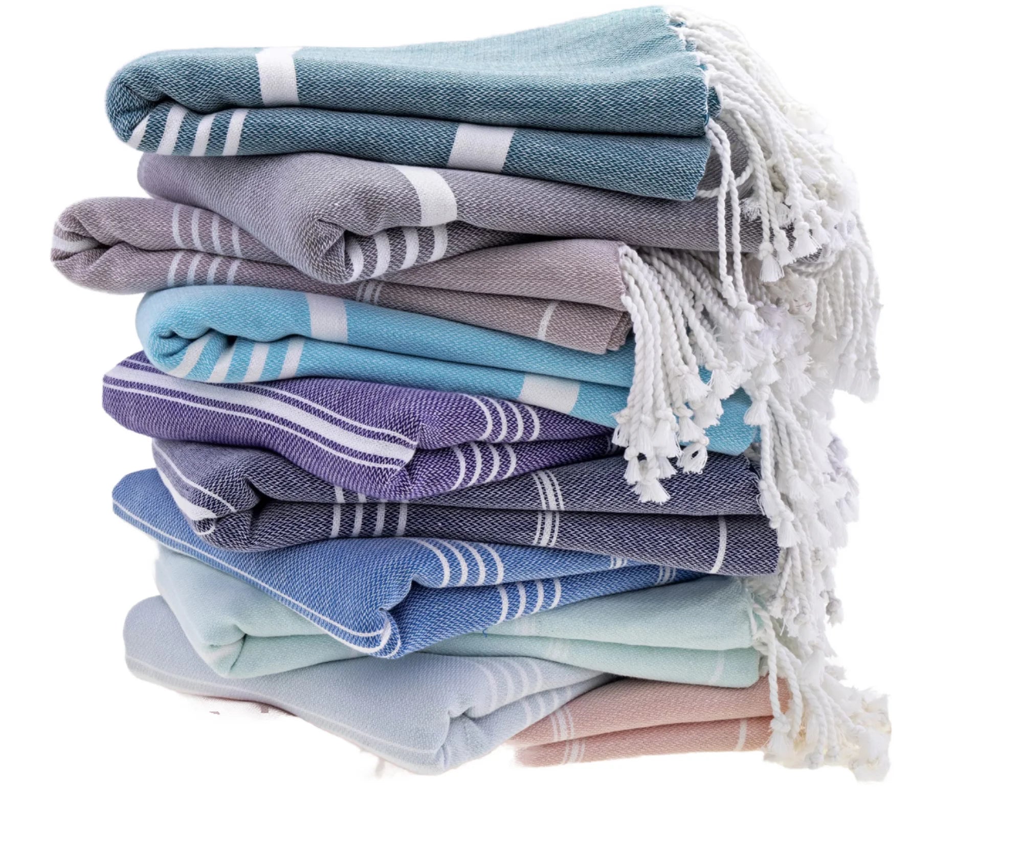 100% Cotton Turkish Tropical Beach Towel Soft Comfortable Quick Drying Rectangular Jacquard Stripe Design All-Season 90x180cm