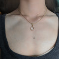 316l Stainless Steel Chain Crystal Water Droplet Pendant Necklace Tarnish Free Jewelry