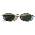 Finione18K Gold Metallic Sunglasses Metal Polygon Metal Hinge Sunglasses Rectangle Sunglasses Custom Metal logo