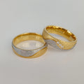 Fine 18k Gold Plated Stainless Steel Jewelry Couple Wedding Rings for Men and Women Anel Bague Anillos Eheringe Snubni Prsten