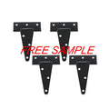 4 Inch Heavy Duty Hinge Door Barn  Hinges Black Wrought Hardware Iron Rustproof T-Strap Shed Strap Cabinet Hinge