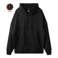 Autumn Winter Twill Shoulder Hoodie Hot Selling Casual Loose Student Sports Long Sleeved Embroidered Plain Dyed Solid Pattern
