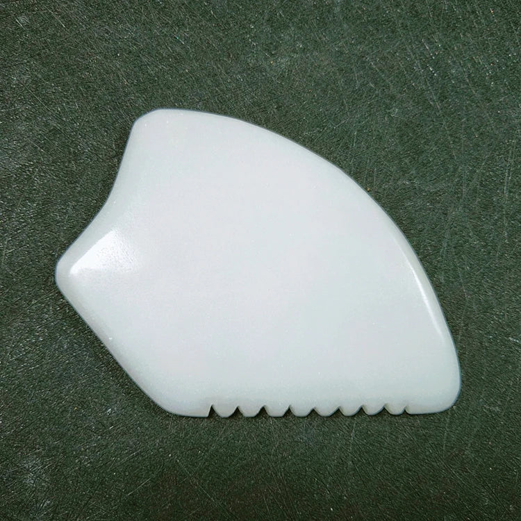2025 Factory Wholesale Price Natural Stone Scraper Chinese Gua Sha Tools White Jade Jade Guasha Board