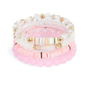 Good Quality Bohemian Handmade Bracelet Jewelry MultiColorful Glass Bead Stretchy Bracelet Set for Women