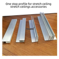 Good Quality Indoor Decorative Roof Aluminum  Profile of H F W M Types Aluminum Profile for the Stretch Ceiling Film