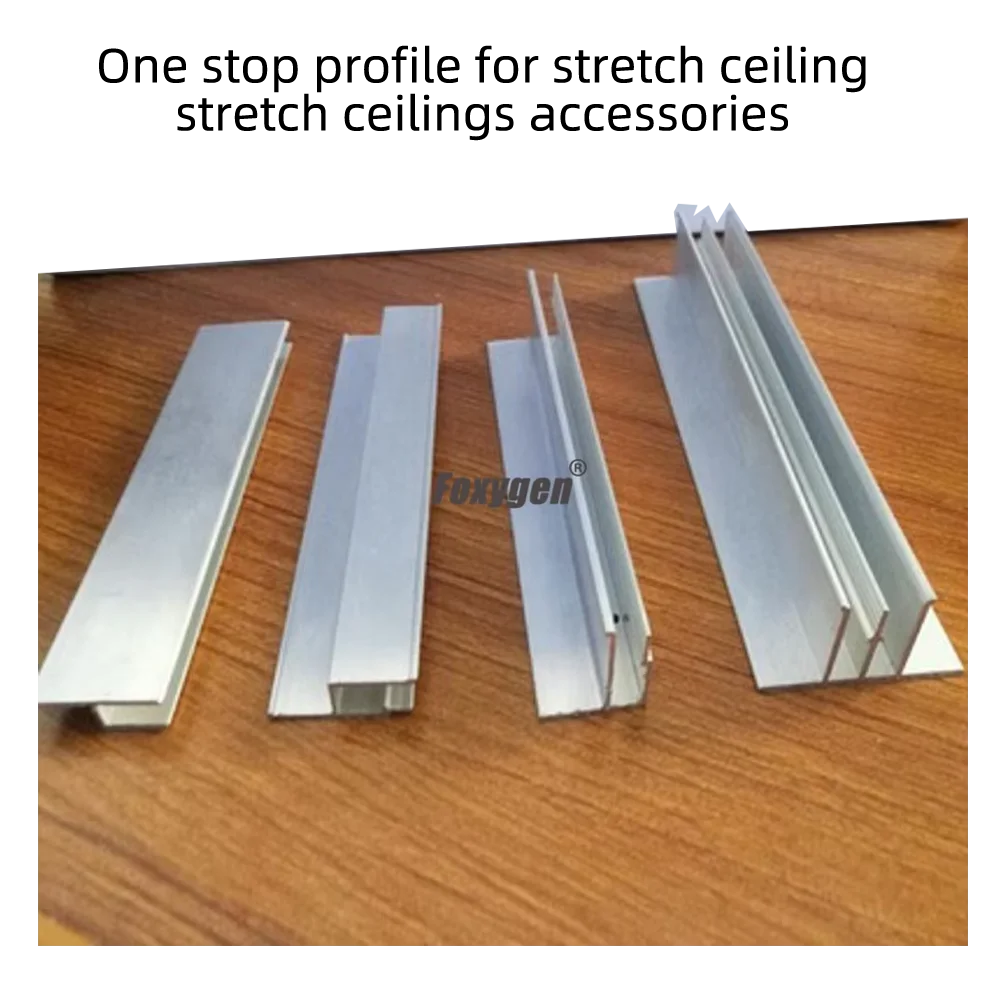 Good Quality Indoor Decorative Roof Aluminum  Profile of H F W M Types Aluminum Profile for the Stretch Ceiling Film