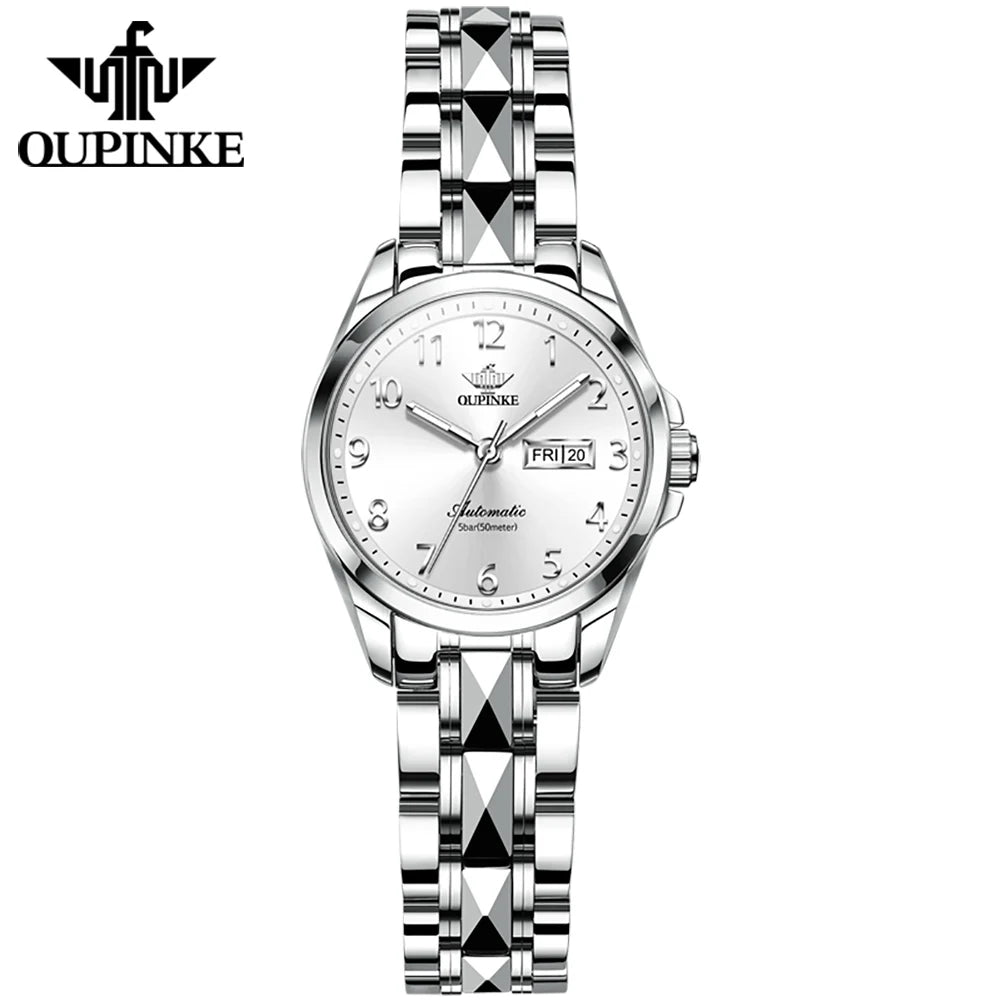 OUPINKE 3228 Top Quality Men Automatic OEM Stainless Steel Custom logo Automatic Mechanical Watches Wrist Watches for Women