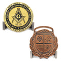 Manufacturer Custom Maker Logo Box Commemorative Souvenir Gold Silver Brass Coin Customize 3D Metal Masonic Challenge Coin