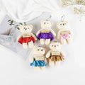 Cute Mini Toy Plush Teddy Bear Keychain Small Bear Keychain Soft Teddy Bears Valentine's Day Stuffed Animals Wedding Keychains
