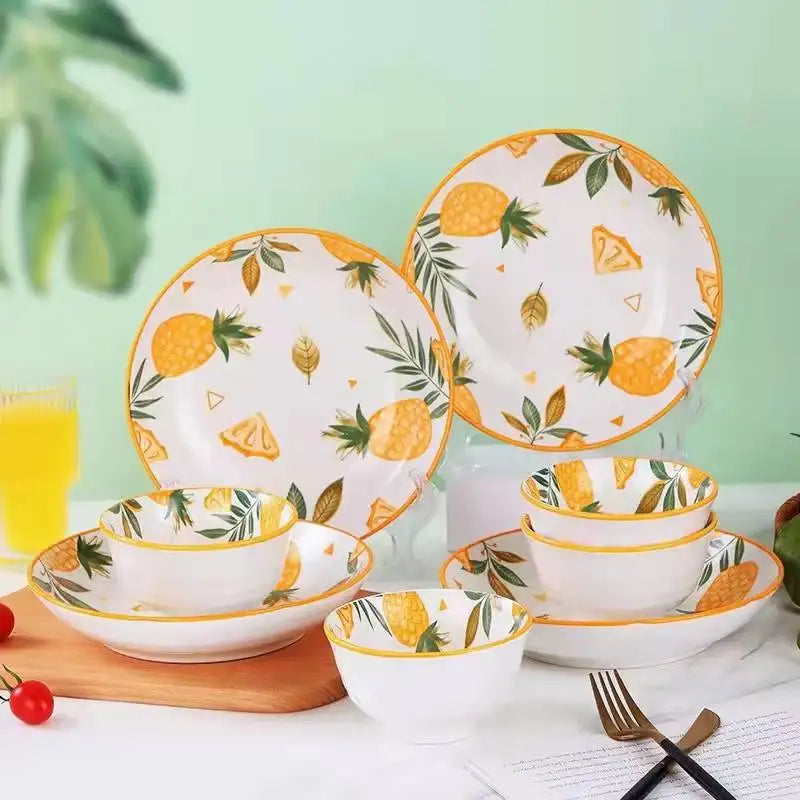Nordic Home Summer New Fruits Sets Dinnerware Decorative Dinner Plate Restaurant Plates Ceramic