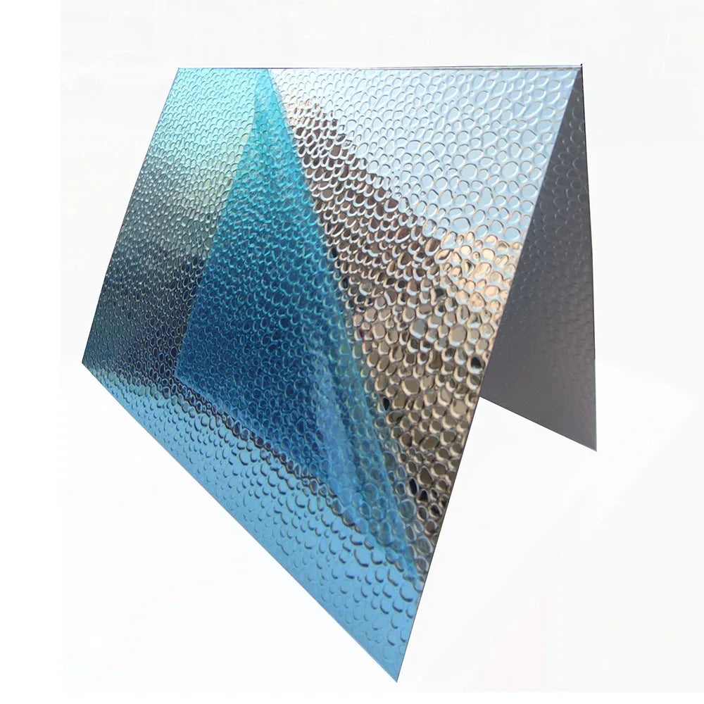 1050 5052 Embossed Aluminum Mirror Sheet Roll 3003 6061coil High Reflective Textured Aluminum Plate for Lamp Grow Light UV Light