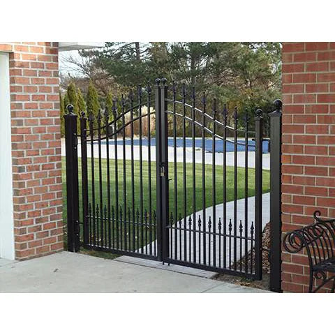 Ornamental Hand Forged Ornamental  Driveway Main Used Iron Gates Pictures Powder Coated Hebei Shijiazhuang for Garden