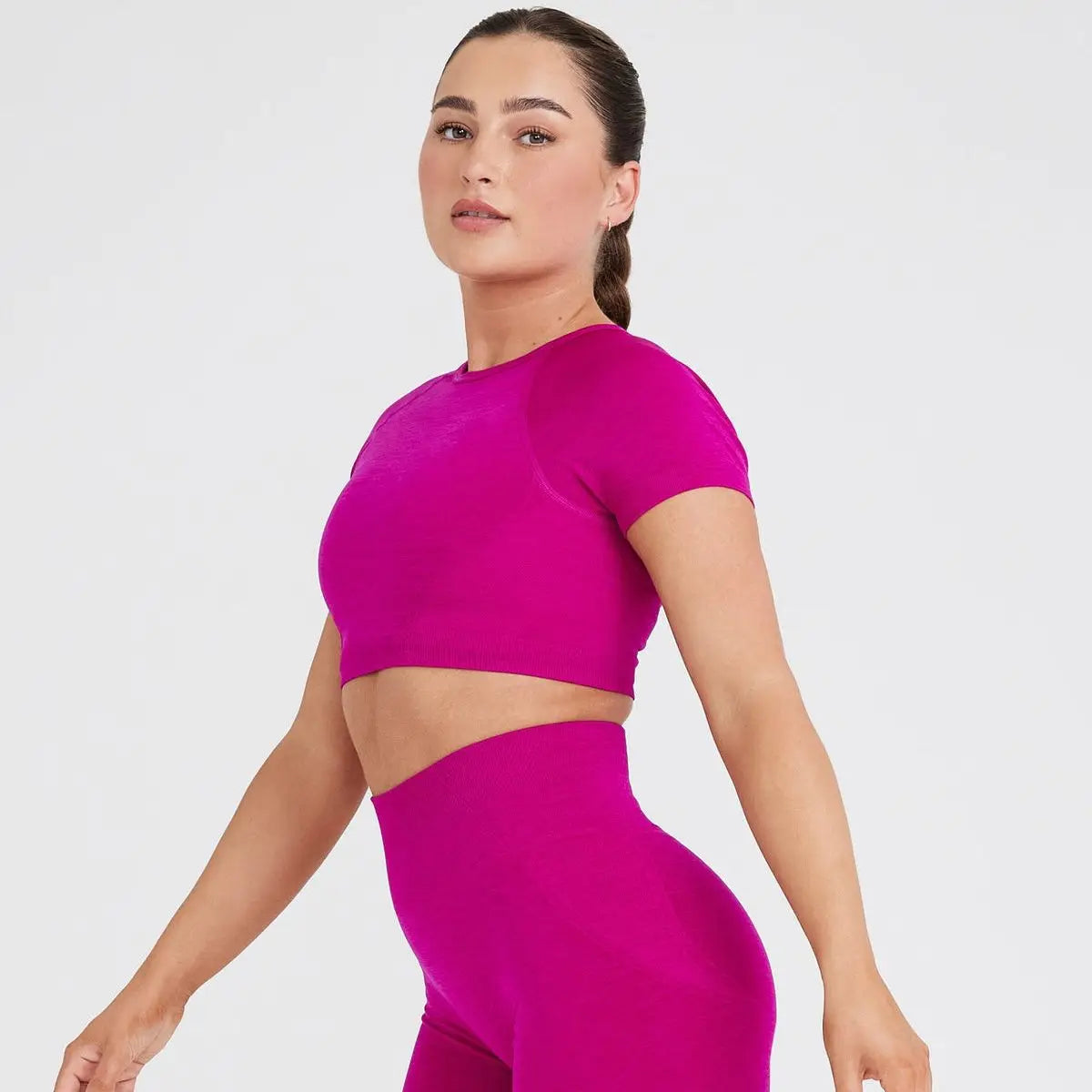 Wholesale Fitness Running Round-neck T-shirts Gym Sportswear Plain Crop Top Tight Yoga t Shirt