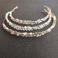 SLBRIDAL Handmade Ins Style Luxury Rhinestone Opal Crystal Bridal Tiara Headband Wedding Bridesmaids Crown Women Hair Jewelry