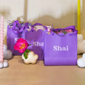 Wholesale Reusable Purple Paperboard Shopping Bags Custom Sizes and Logo Printing Portable for Clothing Use