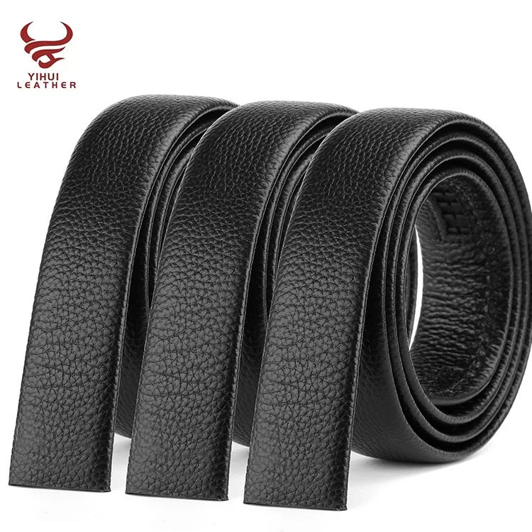Wholesale Fashion Adjustable Man Belt Genuine Leather Belts Without Buckle 100% Cow Leather Pants Belts Strap for Men