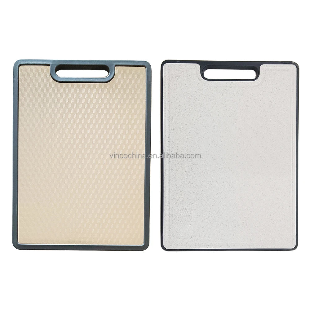Food Grade Double Sided Kitchen 3D Diamond Wave 304 Stainless Steel Chopping Cutting Board