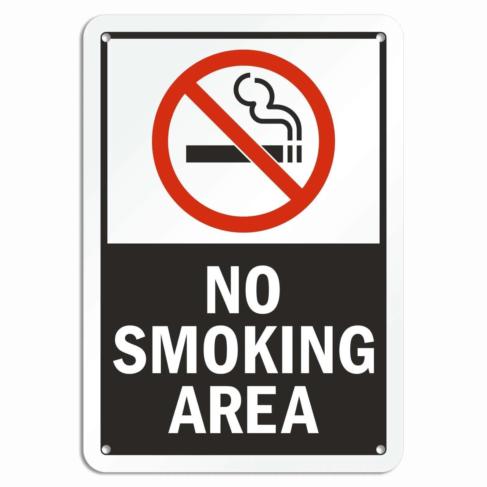 No Smoking Area Vintage Creative Outdoor Metal Sign Waterproof and Fade-Resistant Portrait Handicraft Hanging Wall Tin Sign
