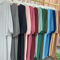 Women's Polyester Polyester Muslim Fashion Robe Dubai Abaya Turkey Middle East Islam Party Gown Lantern Plus Size Summer
