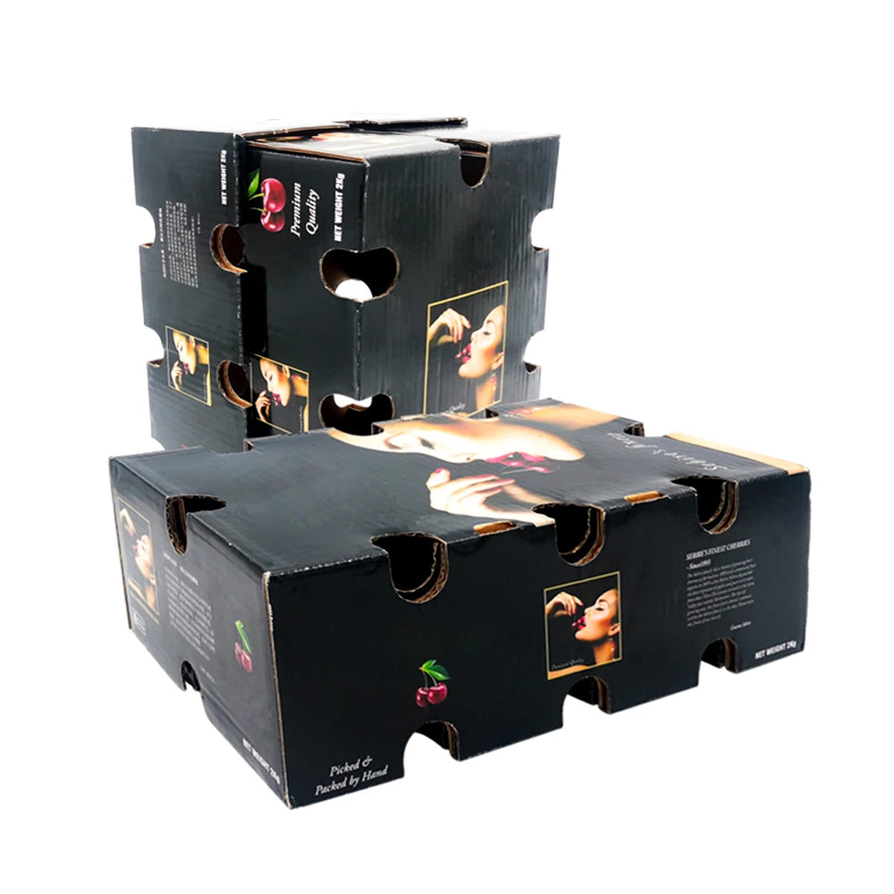 Custom Fruit Vegetable Packaging Cartons Boxes Cherry mango Packing Folding Corrugated Cardboard Boxes