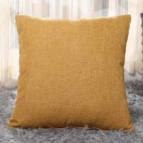 Modern Linen Square Throw Pillow Cover Woven Decorative Pillow for Home Sofa Bedroom or Car Decoration