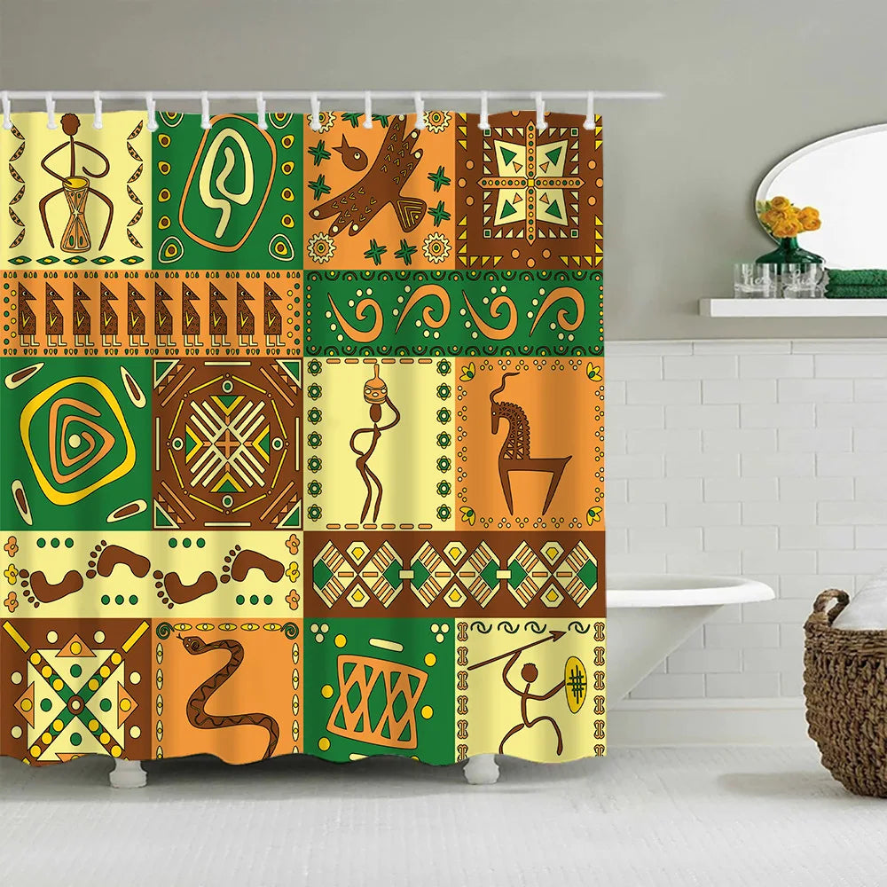 Factory Direct Sale Retro Vintage Creative Digital Printed Waterproof 3D Shower Curtain Bathroom School Hotel
