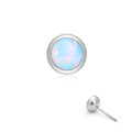 Wholesale F136 Titanium Head Labret Bezel Opal Lip Stud Tragus Piercing Jewelry Gold Plated Fashion for Children for Wedding