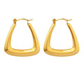 Personalized 18K Gold Stainless Steel Irregular U Shaped Circle Earrings Geometric PVD U Circle Hoop Fashion Customizable