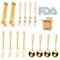 Glod Charcuterie Accessories 14 Piece Cheese Spreaders for Charcuterie Board