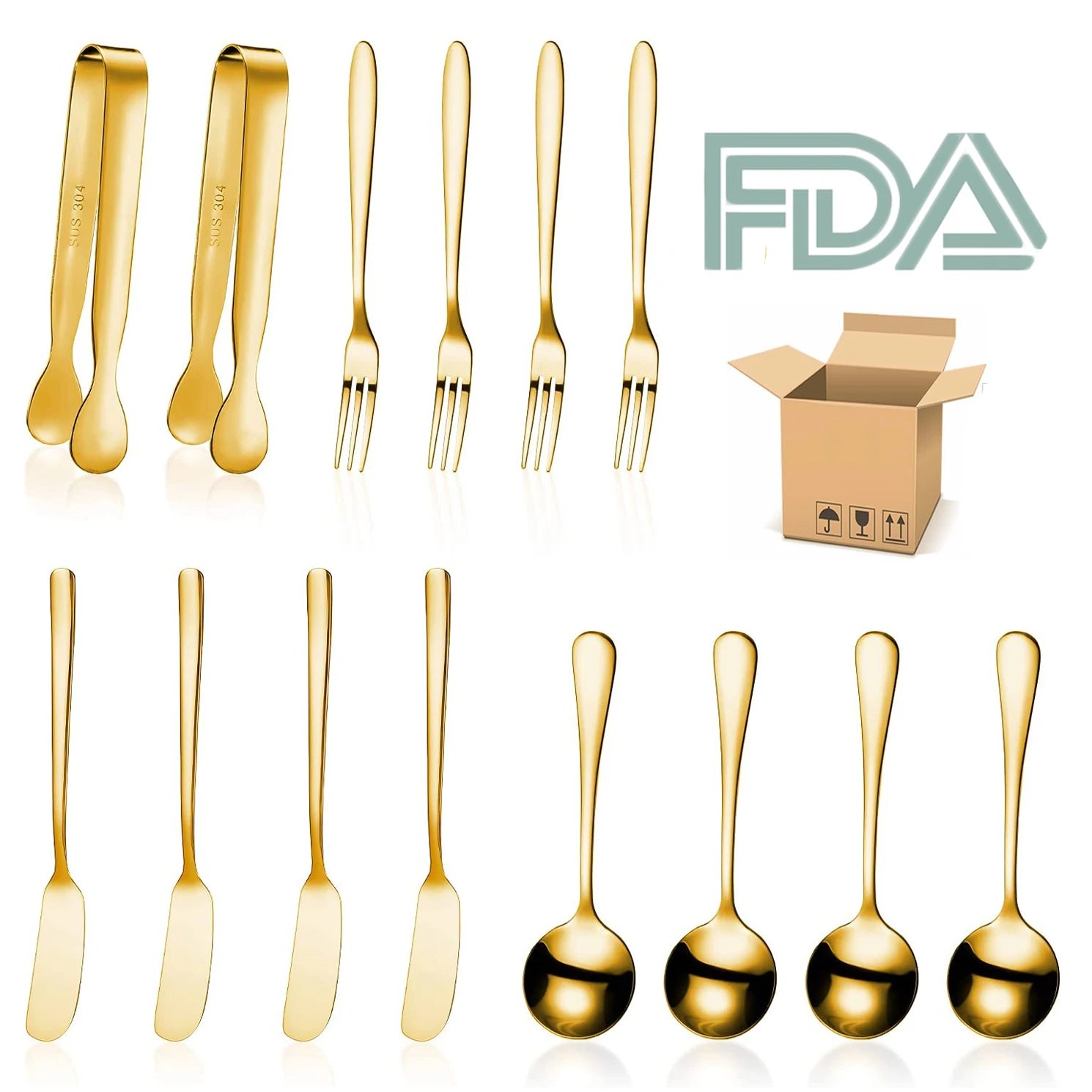Glod Charcuterie Accessories 14 Piece Cheese Spreaders for Charcuterie Board