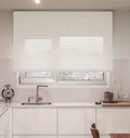 ZSTARR Pinhole Technique Horizontal Patterns Light Filtering Blackout Electric Roller Blinds for Office Kitchen French Window