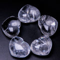 HY Gemstone Rose Quartz Heart Shape Candle Holder Natural Stone Crystal