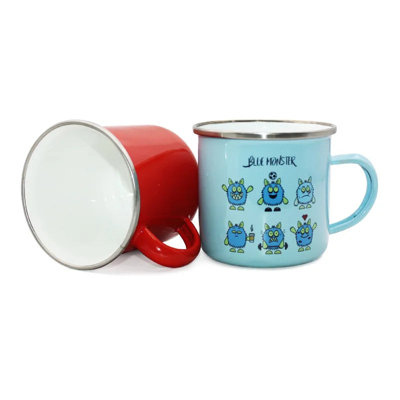 Top Seller Customized Enamel Camping Travel Coffee Mug Reusable Classic Style Gift