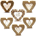 Wholesale Heart-Shaped Wooden Chocolate Display Stand Creative Eco-Friendly Wall Hanging for Decoration and Crafts Dropshipping