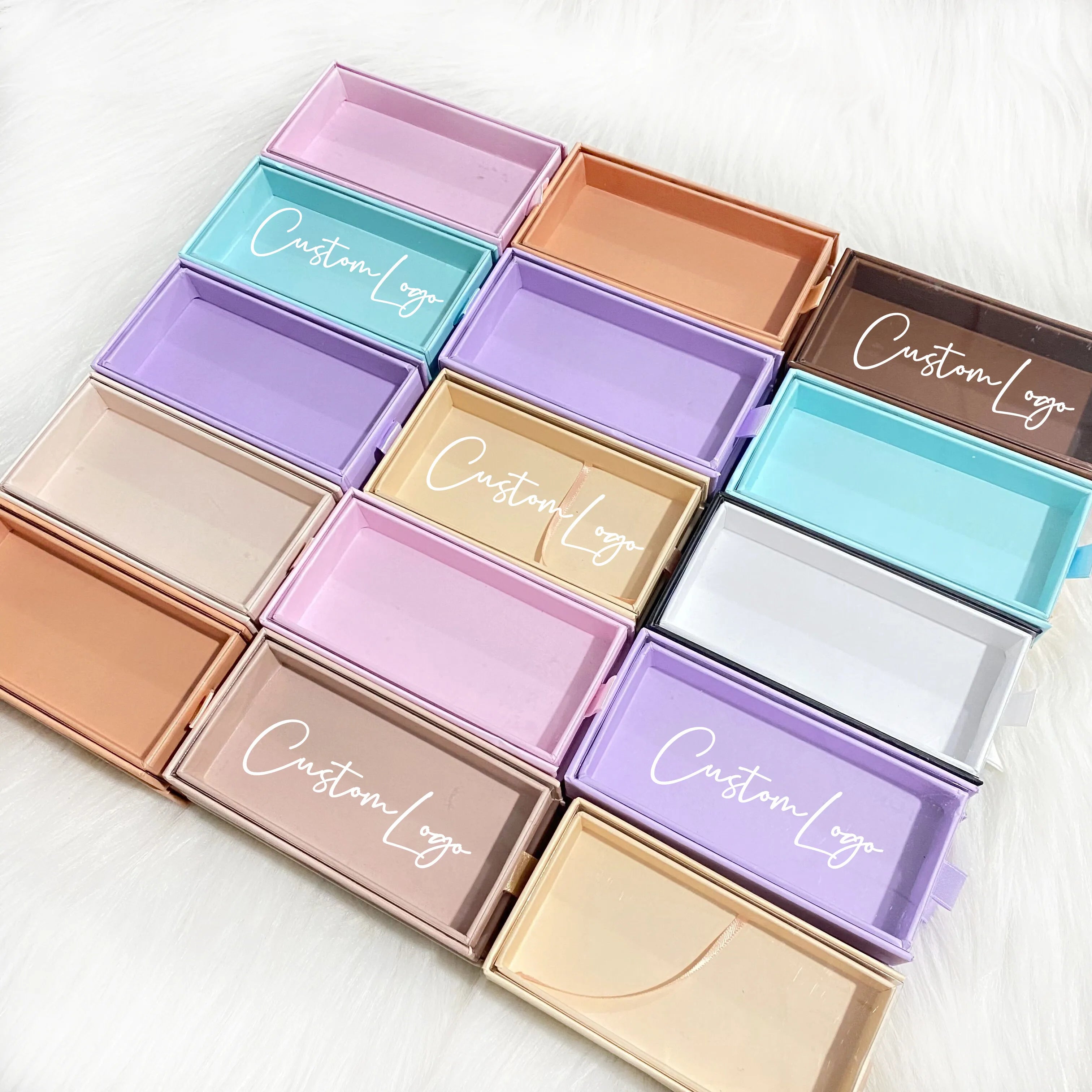 Private Label Lash Boxes Print logo Eyelash Packaging Box Lash Vendor Wholesale Mink Eyelash Packaging Lashbox Packaging