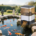 QihangRAS Solar Automatic Fish Feeder Smart Pet Koi Pond Feeder for Aquarium Garden Solid Household Fishing Feeders Charge