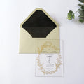 2 Color Print Transparent Acrylic Customized Luxury Wedding Invitation Acrylic Cards Custom Europe Logo Envelope