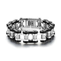 Fashion Men Bicycle Bracelet Jewelry Stainless Steel Rock Biker Link Chain Wristband Motorcycle Bangle Bracelet